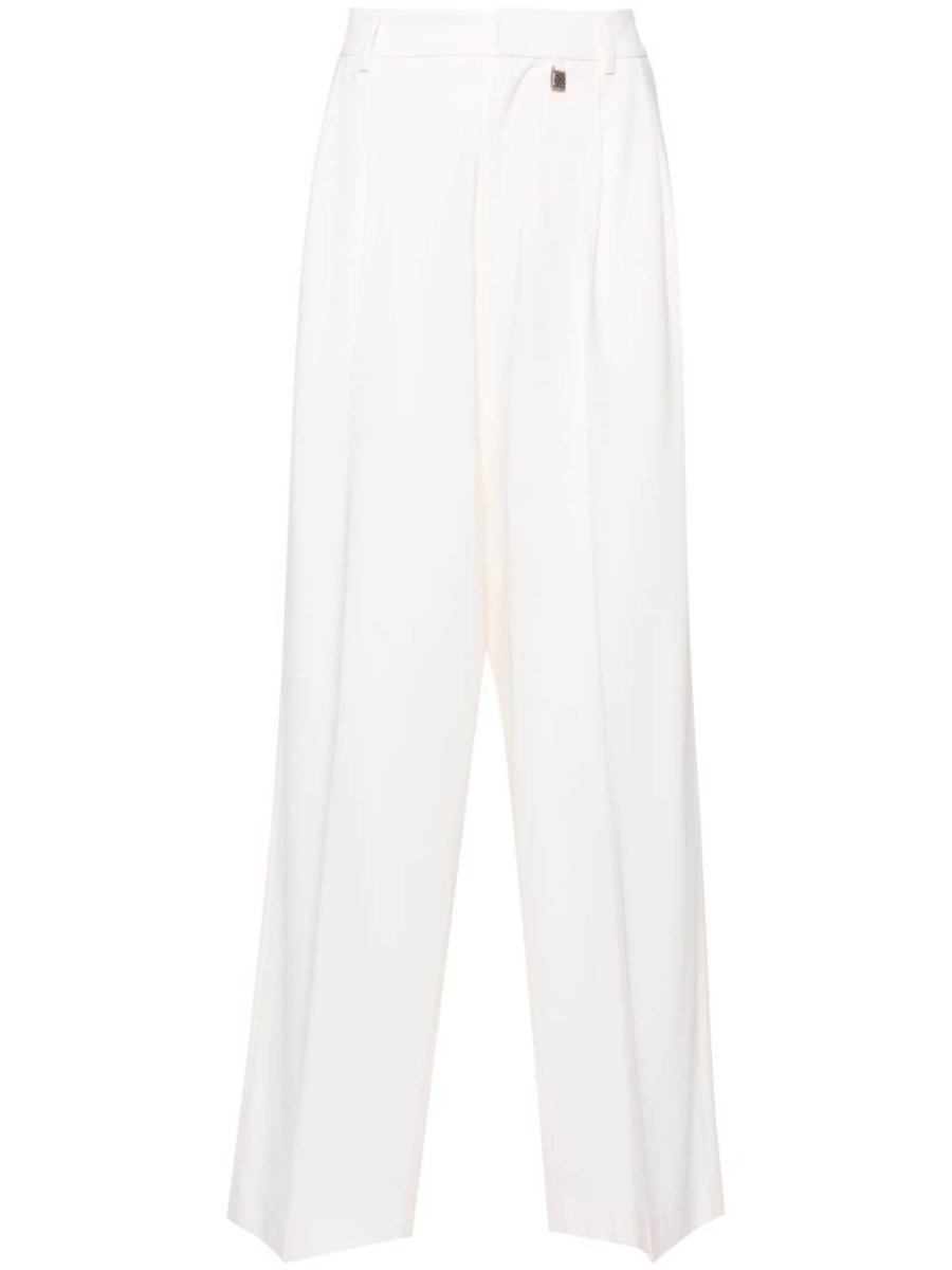 wide-leg tailored trousers