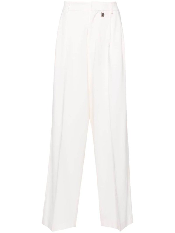 wide-leg tailored trousers