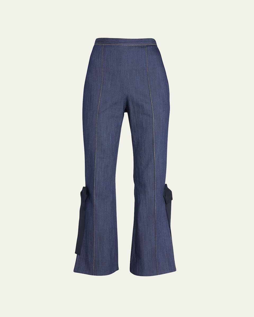 Lou Side-Split Denim Pants