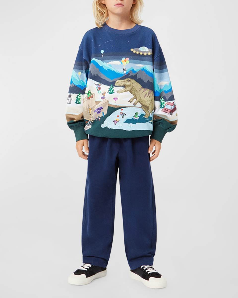 Boy's Monti Animated Sweatshirt, Size 4-7