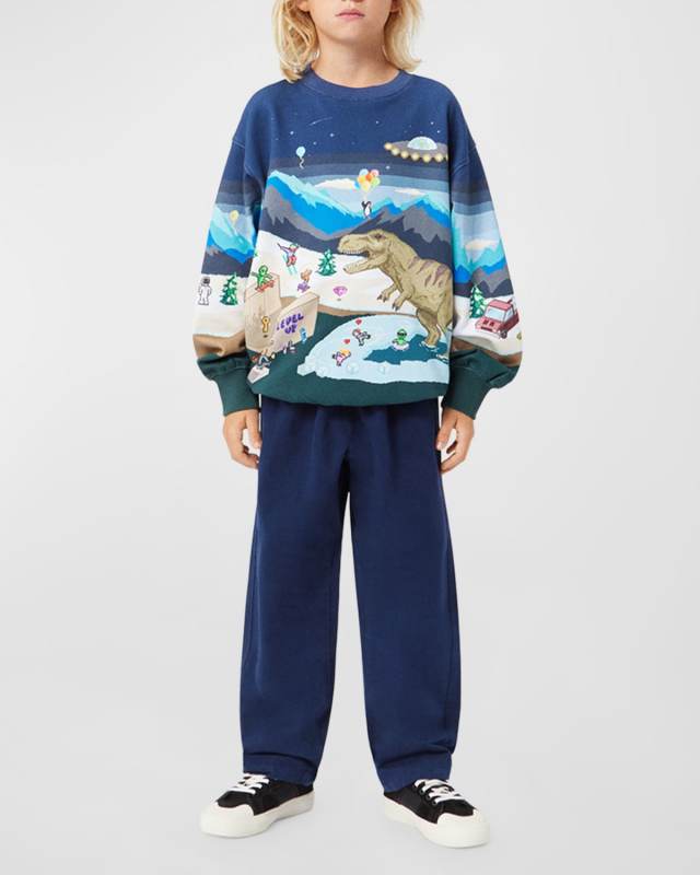 Boy's Monti Animated Sweatshirt, Size 4-7