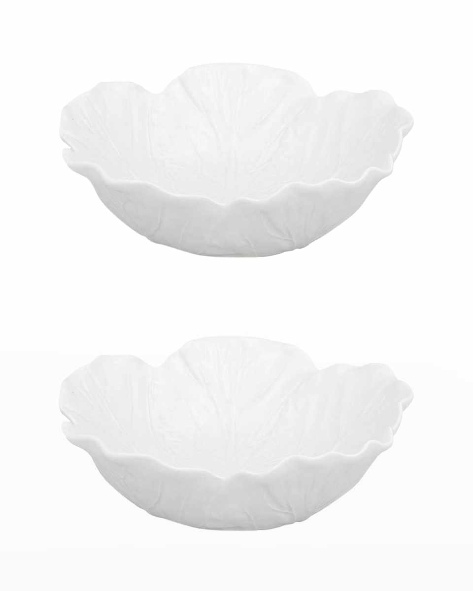 Cabbage 27 oz. Individual Salad Bowls, Beige - Set of 2