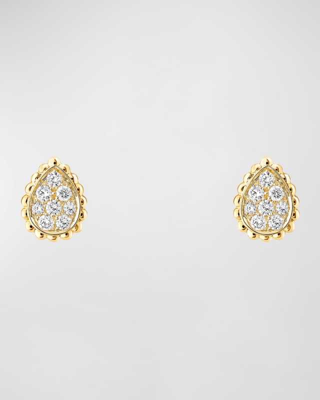 Serpent Boheme 18K Yellow Gold Small Diamond Stud Earrings