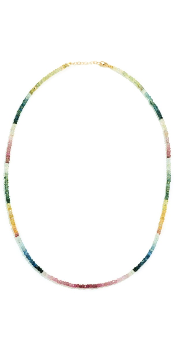 JIA JIA 14k Light Rainbow Sapphire Necklace Rainbow