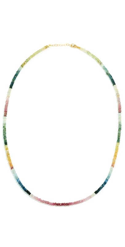 JIA JIA 14k Light Rainbow Sapphire Necklace Rainbow