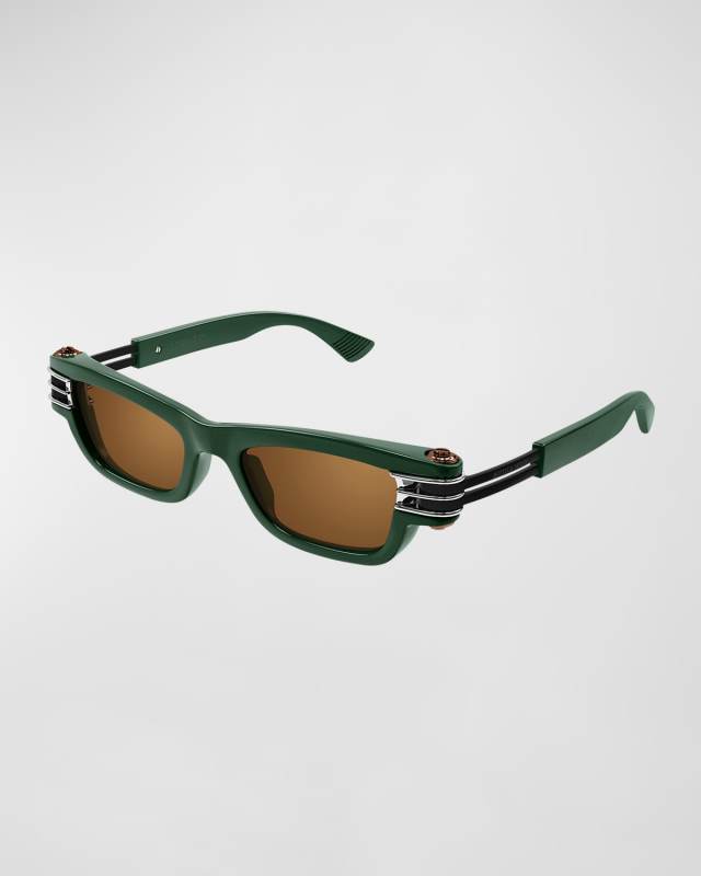 Bolt Hinge Plastic Rectangle Sunglasses