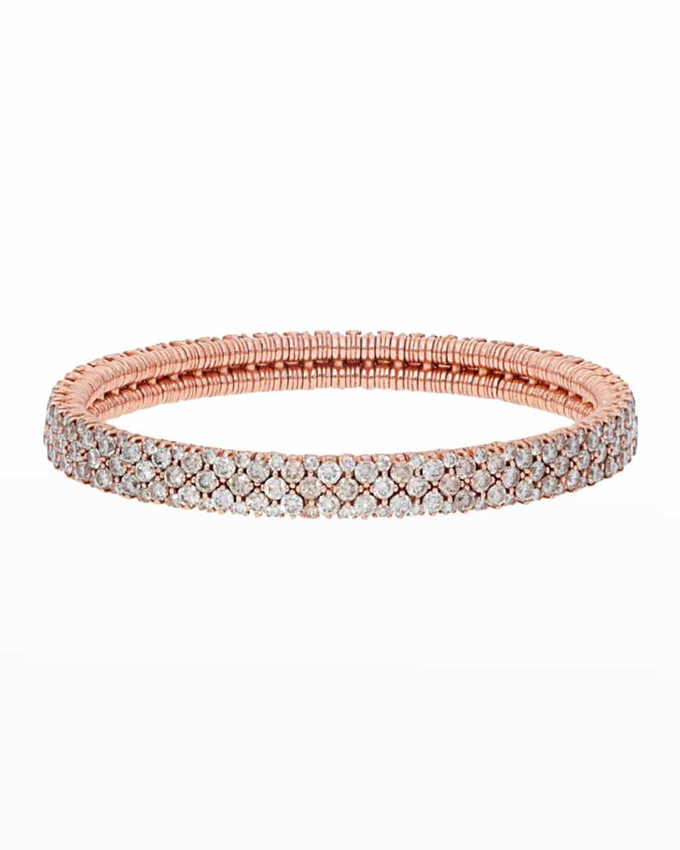 CASHMERE 18k Rose Gold Diamond Stretch Bracelet
