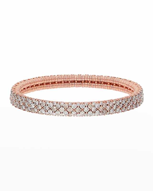 CASHMERE 18k Rose Gold Diamond Stretch Bracelet