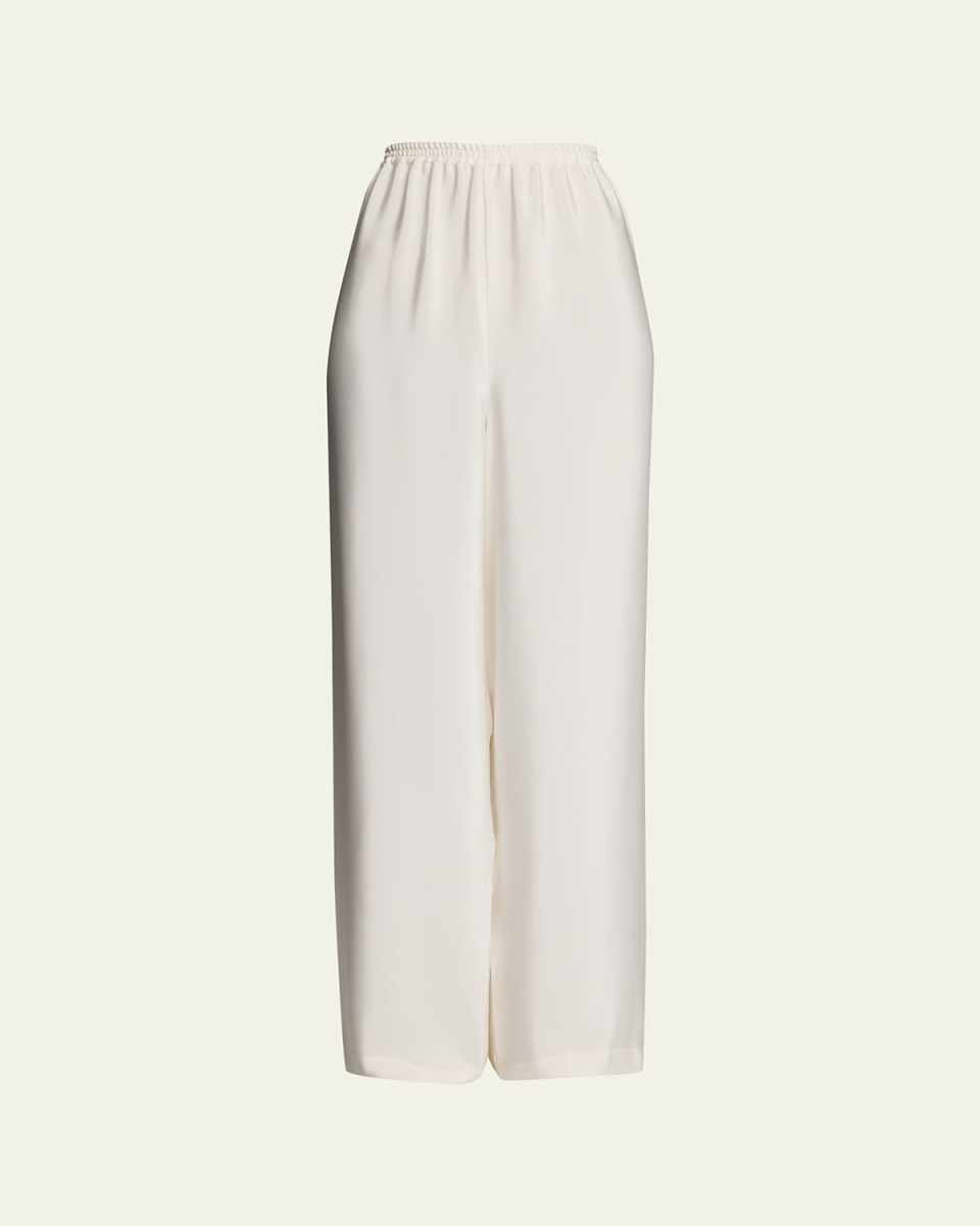 Flared Midweight Crepe Trousers