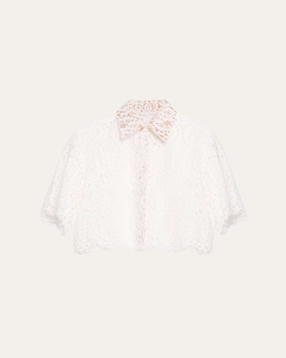 Lace Button-Front Shirt