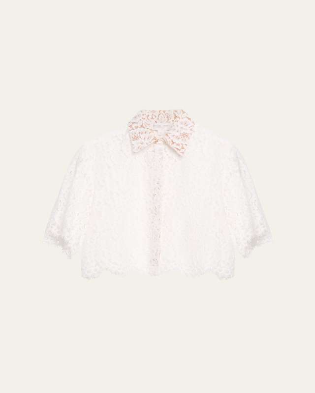 Lace Button-Front Shirt