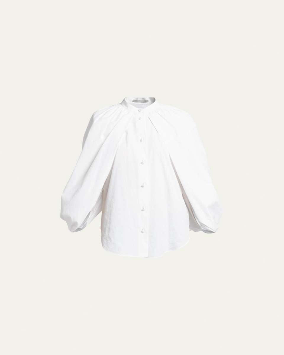 Balloon Button Front Shirt