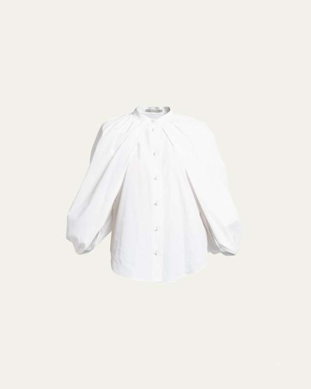 Balloon Button Front Shirt