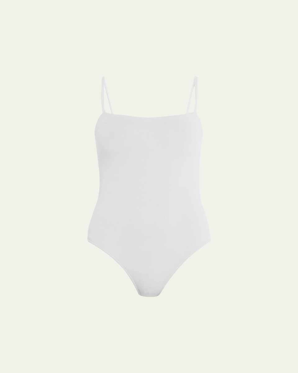 Aquarelle One-Piece Swimsuit with Thin Straps