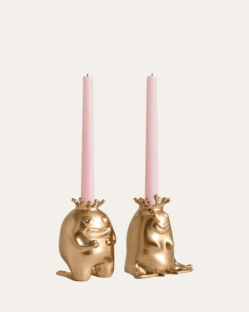 Haas King & Queen Candlesticks, Set of 2