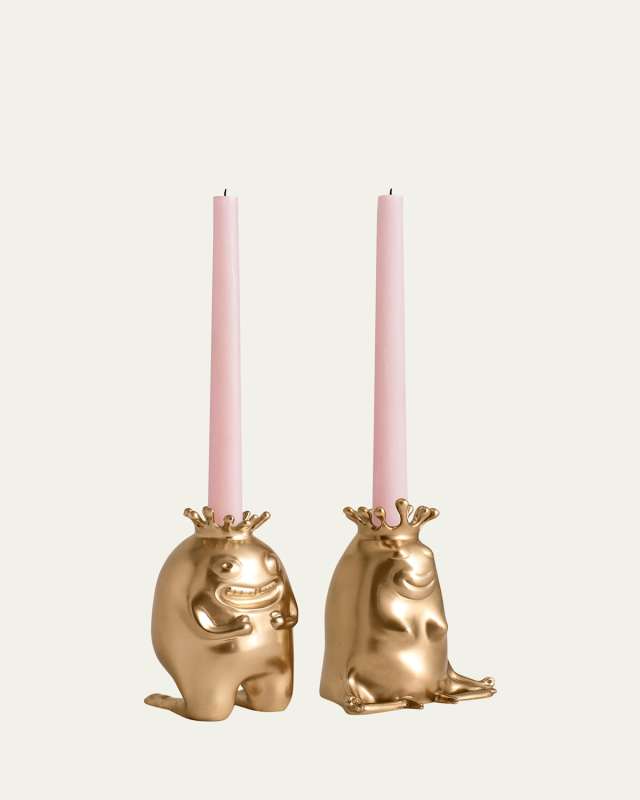 Haas King & Queen Candlesticks, Set of 2