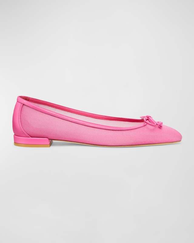 Arabella Mesh Bow Ballerina Flats