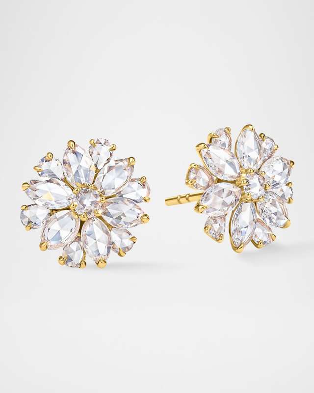 Eclat 18K Yellow Gold Diamond Stud Earrings, 1.85tcw