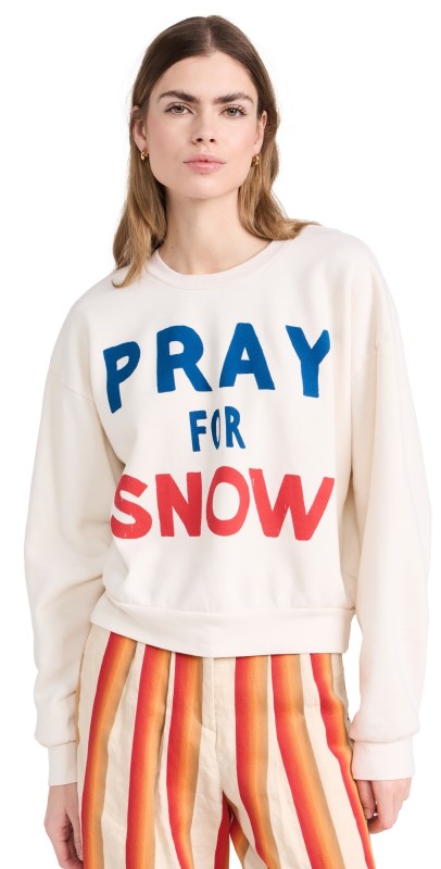 Aviator Nation Pray Fornow Crewweatshirt Vintage White