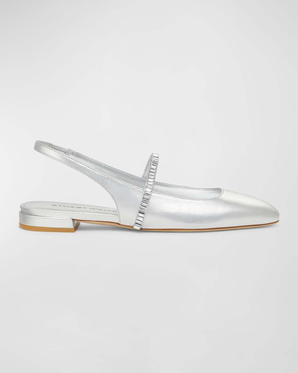 Stefanie Metallic Slingback Ballerina Flats
