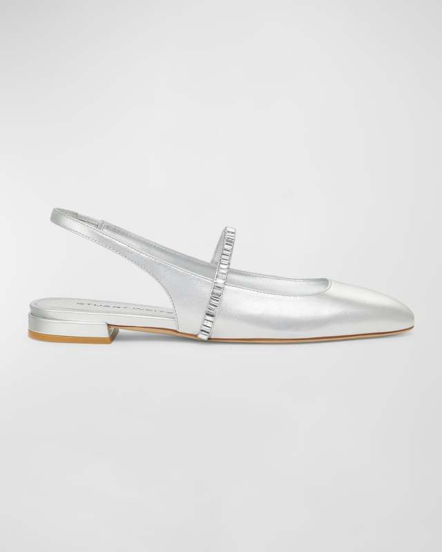Stefanie Metallic Slingback Ballerina Flats