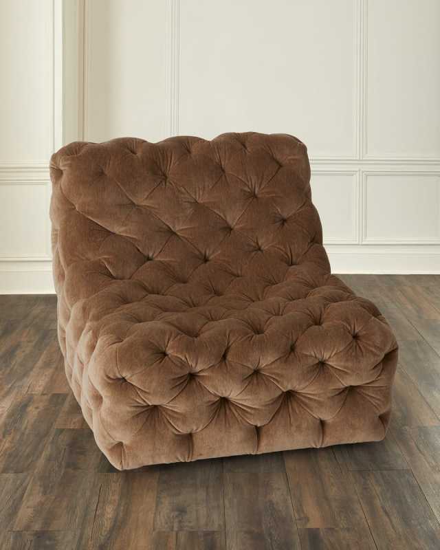 Rigby Diamond-Tufted Swivel Chair