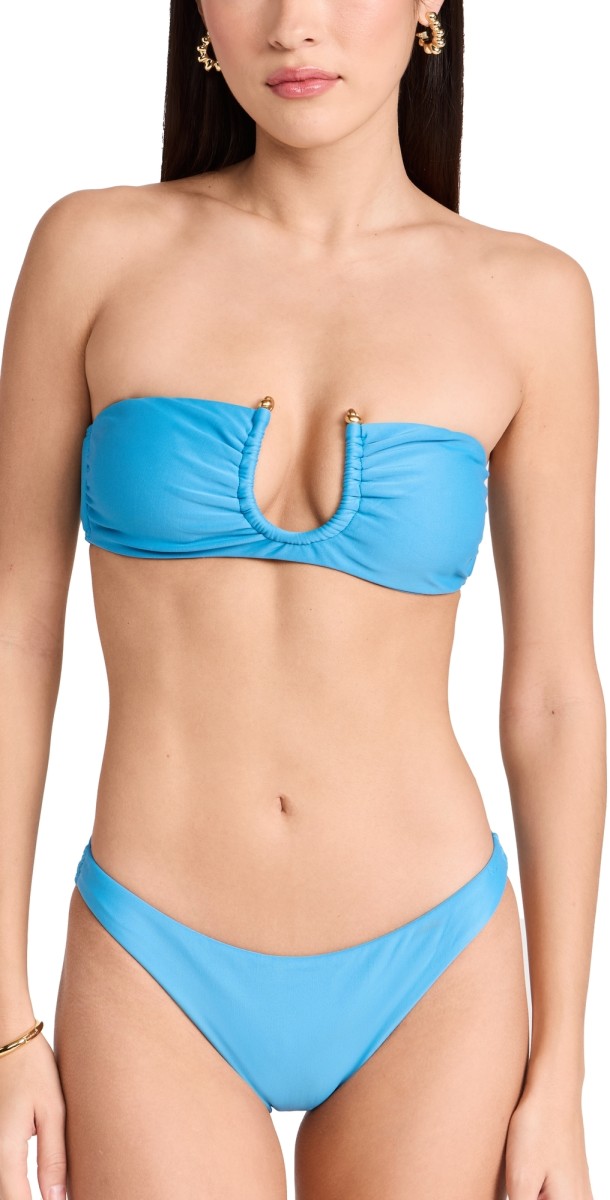 ViX Swimwear Solid Cora Bandeau Topight Blue