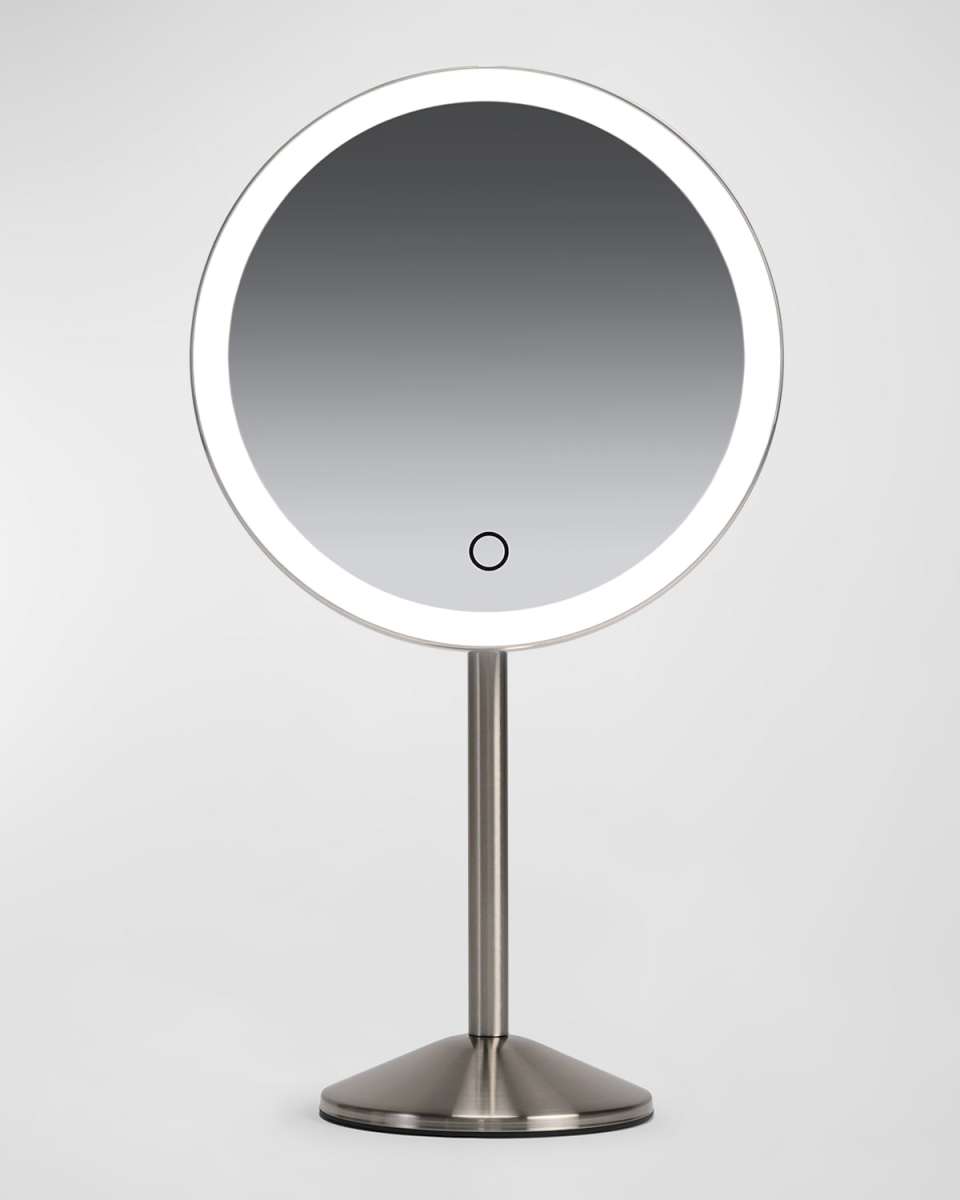Rechargeable Round Table Makeup Mirror With 1X Magnification