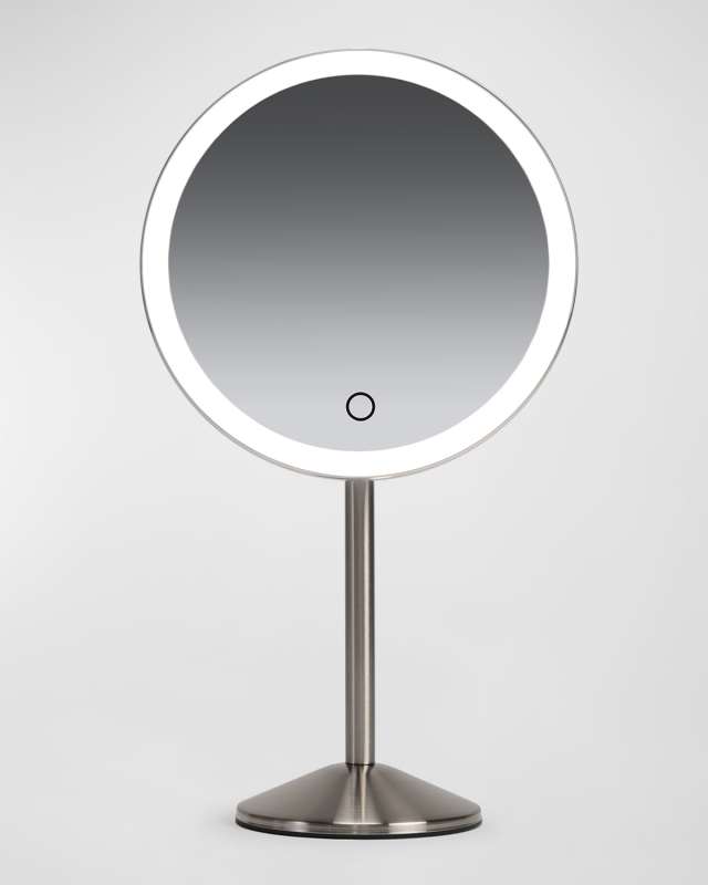 Rechargeable Round Table Makeup Mirror With 1X Magnification