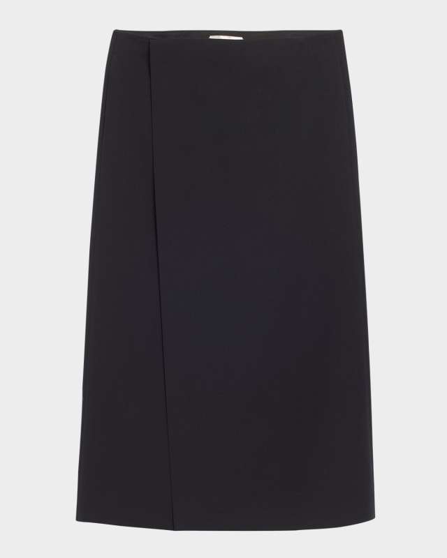 Kavi Virgin Wool Wrap Skirt