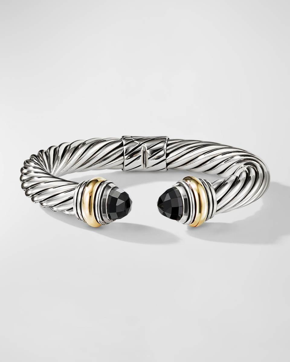 Cable Bracelet in Silver with 14K Gold, 10