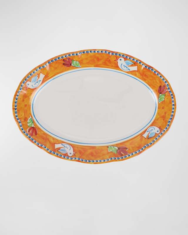 Melamine Campagna Uccello Oval Platter