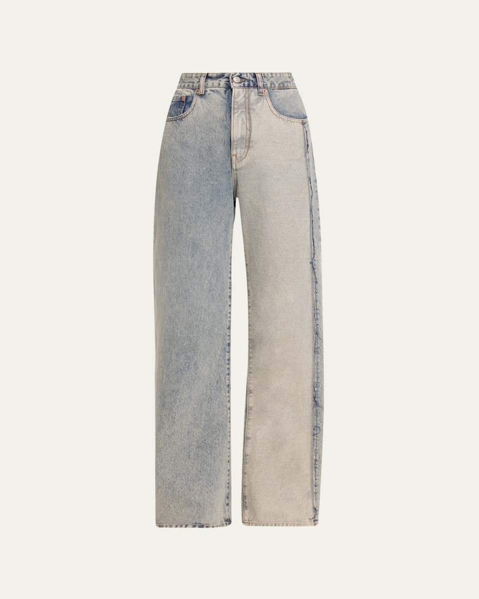 Two-Tone 5-Pocket Jeans