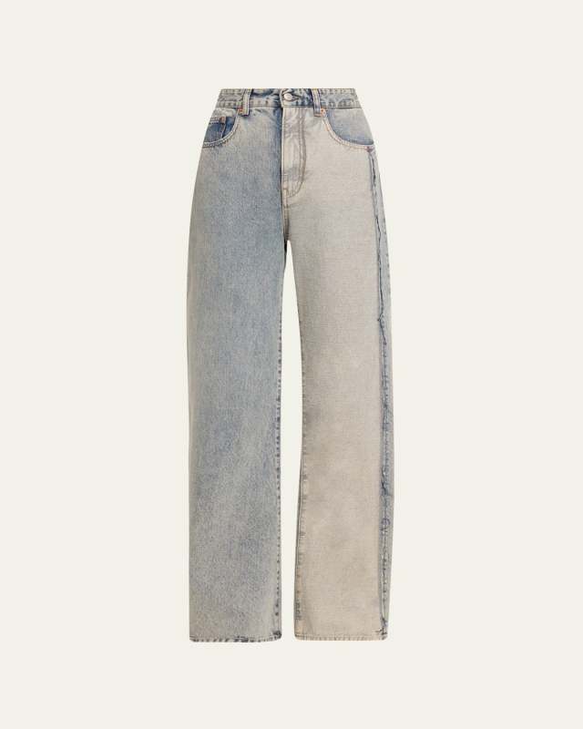 Two-Tone 5-Pocket Jeans
