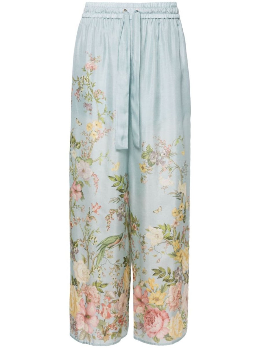 Waverly high-waist palazzo trousers