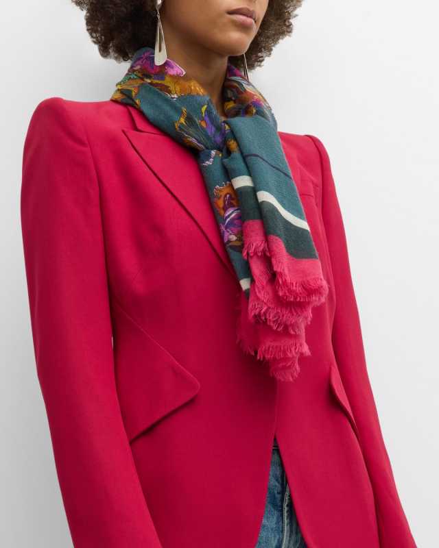 Patterned Cashmere Scarf