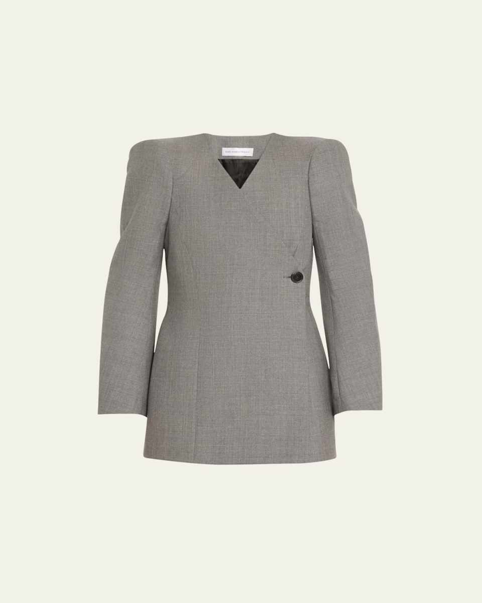 Shoulder Hanger Tailored Wool Jacket