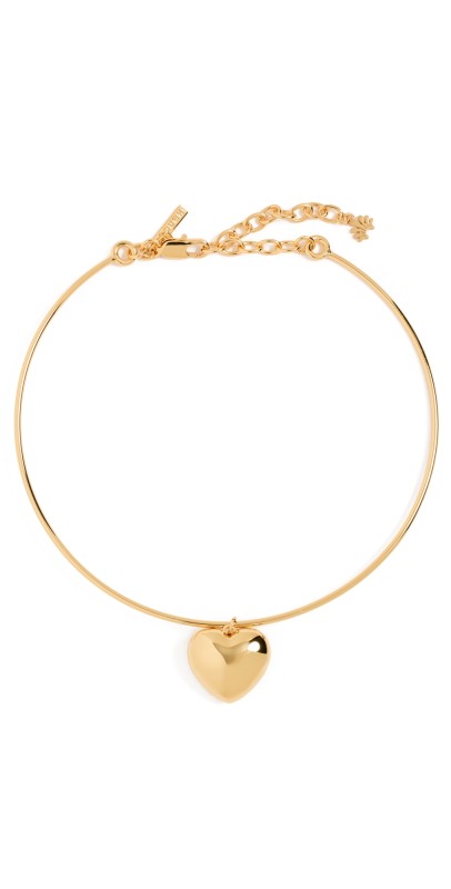 Lele Sadoughi Heart Choker Necklace Gold