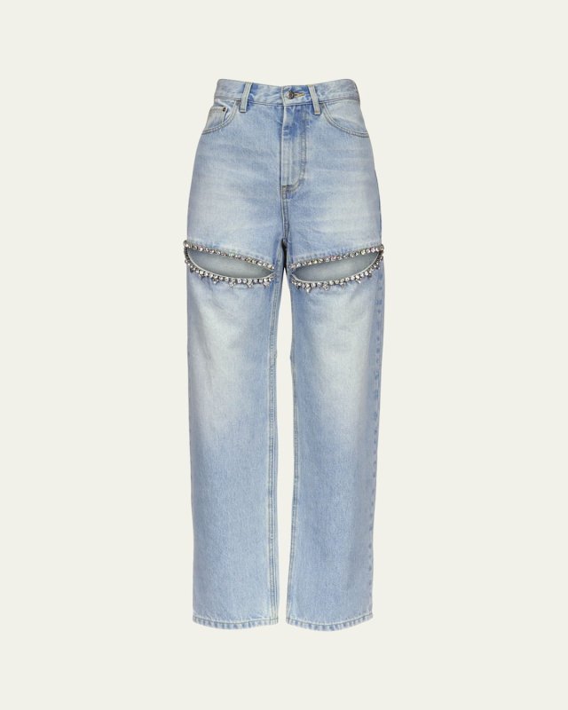 Crystal Slit Jeans