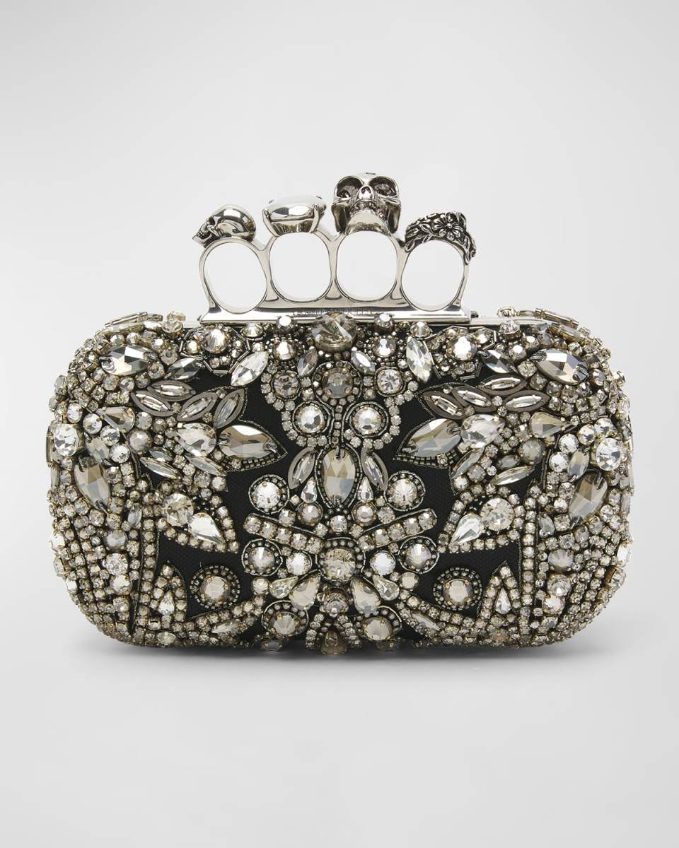 Skull Exploded Jewel Clutch Bag