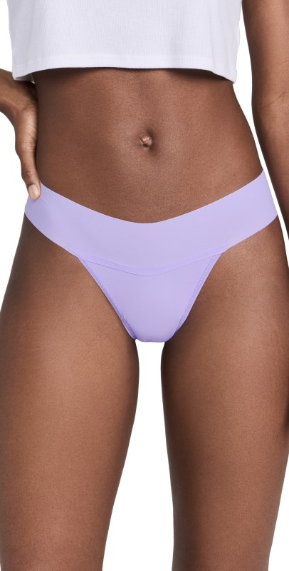Hanky Panky Breathe Natural Rise Thong 3 Pack Black/Taupe/Wisteria