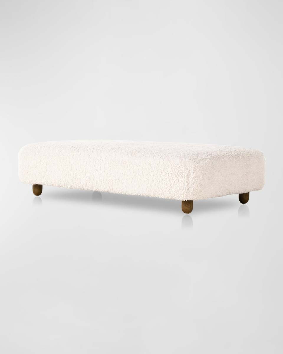 Aniston Faux Shearling Ottoman