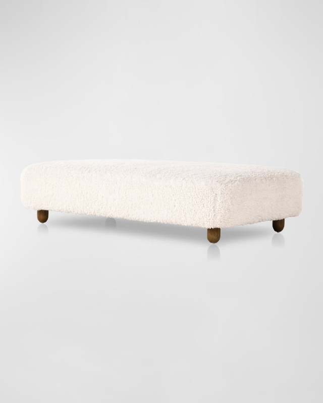 Aniston Faux Shearling Ottoman