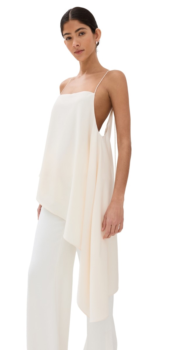 Róhe Asymmetrical Strap Top Cream