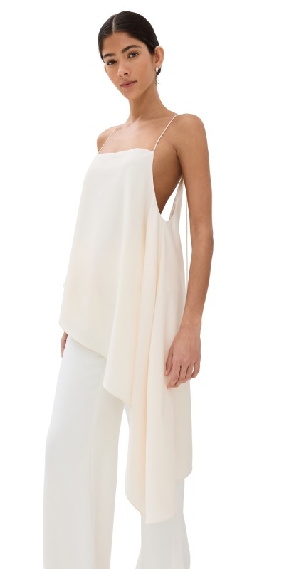 Róhe Asymmetrical Strap Top Cream