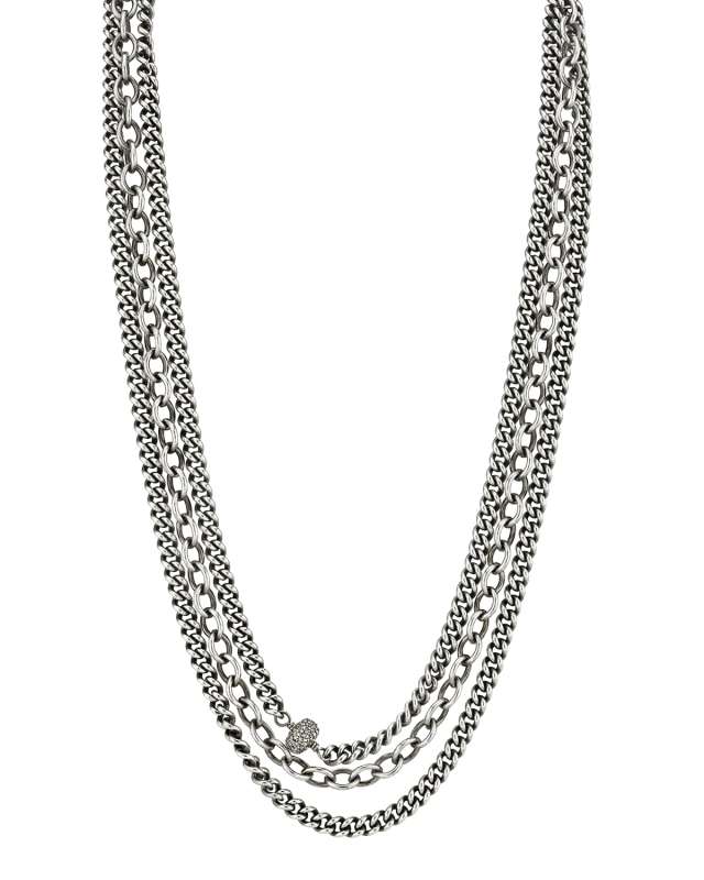 Mixed 3-Chain Necklace