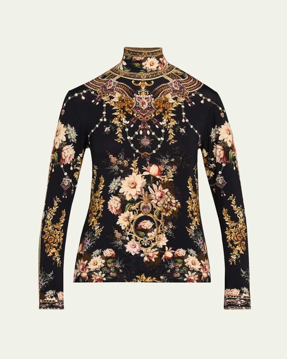 Dynasty Daze Jersey Turtleneck Top