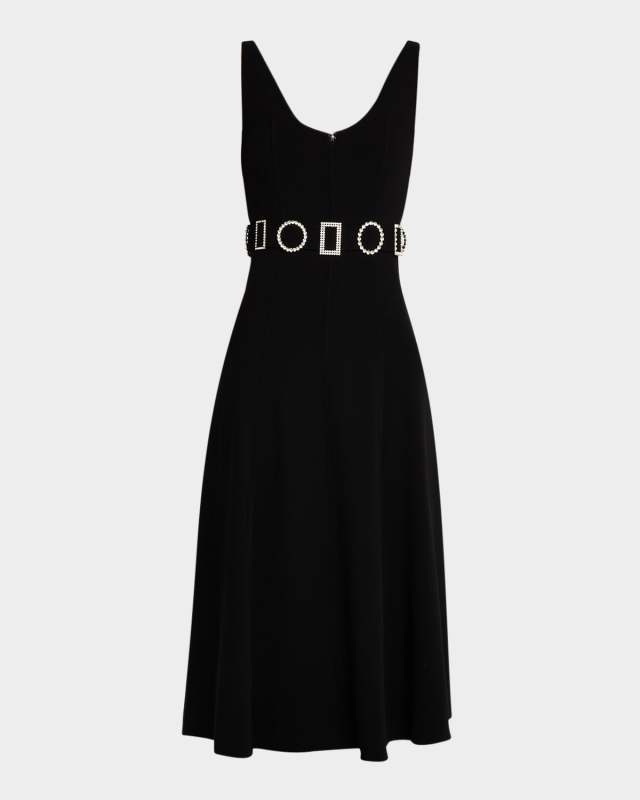 Eden Embellished A-Line Midi Dress