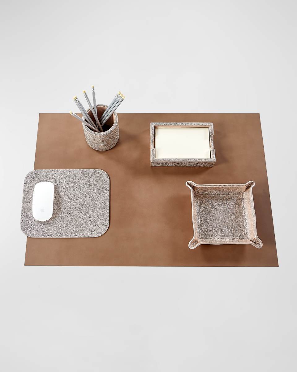 Hayden Metallic Leather Desk Collection