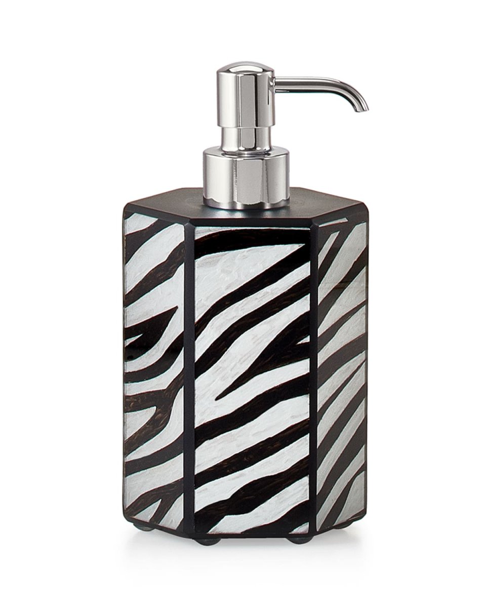 Zebra Pump Dispenser, Polished Nickel